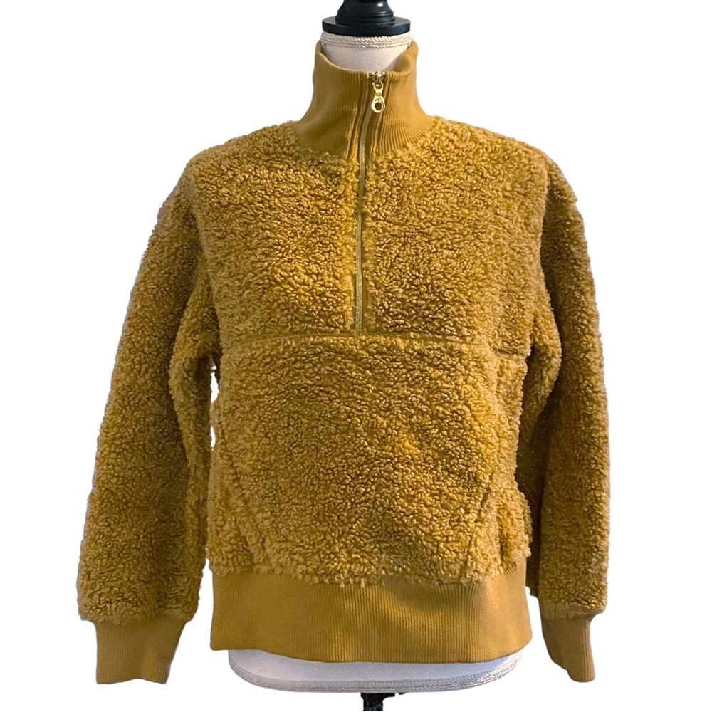 Target Joy Lab Curly Sherpa Cropped Half Zip Active‎ Pullover Sweatshirt …